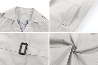 Foto 7 | Foto 7 | Gabardina Betusline Para Mujer Doble Botonadura Resistente Al Viento Color Blanco - Venta Internacional.