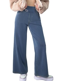 Foto 1 | Foto 1 | Jeans Simple Flavor Para Mujer Pierna Ancha Cintura Alta Azul Xl - Venta Internacional.