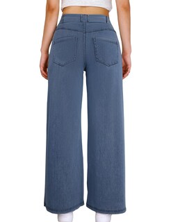 Foto 2 | Foto 2 | Jeans Simple Flavor Para Mujer Pierna Ancha Cintura Alta Azul Xl - Venta Internacional.