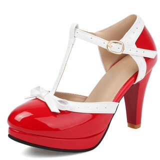Foto 1 | Foto 1 | Zapatos Foremode Bow Mary Jane De Cuero Para Mujer - Venta Internacional.