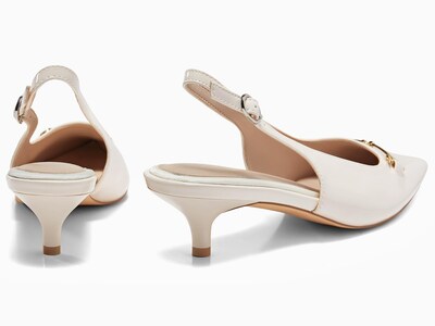 Foto 5 | Foto 5 | Zapatos Coutgo Slingback Slingback Vestido De Tacón Bajo Para Mujer Color Beige 8.5 - Venta Internacional.