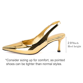 Foto 2 | Foto 2 | Tacones Slingback Heelchic Para Mujer Con Tacón Bajo Color Negro 6.5 - Venta Internacional.