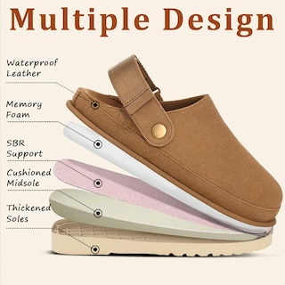 Foto 2 | Foto 2 | Zuecos Clovalub Para Mujer Sin Cordones Plataforma Gamuza Marrón - Venta Internacional.