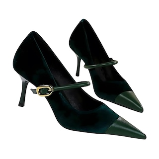 Foto 5 | Foto 5 | Zapatos De Tacón Baobeijiadao Para Mujer Sin Cordones Tacón De Aguja Color Verde - Venta Internacional.