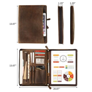 Foto 2 | Foto 2 | Portafolio De Piel Ringsun Genuine Para Hombre Y Mujer Tamaño A4/pad/teléfono - Venta Internacional.