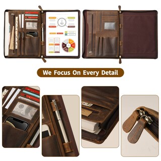 Foto 3 | Foto 3 | Portafolio De Piel Ringsun Genuine Para Hombre Y Mujer Tamaño A4/pad/teléfono - Venta Internacional.