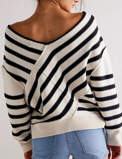 Foto 3 | Foto 3 | Jersey Hyllgud Para Mujer A Rayas Tejido En Bloques De Colores Negro Xs - Venta Internacional.