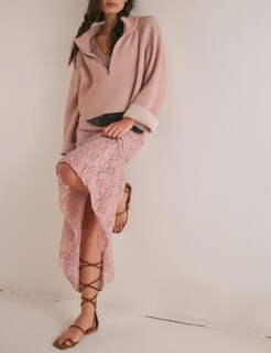 Foto 7 | Foto 7 | Jersey Tbetne De Punto Con Media Cremallera Para Mujer  Color Rosa  Talla M - Venta Internacional.