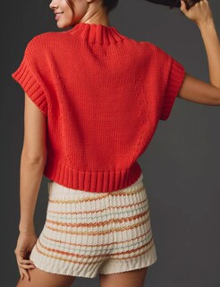 Foto 3 | Foto 3 | Jersey Sin Mangas Taqcux Manga Corta Cuello Redondo Tejido En Forma De Corazón - Venta Internacional.