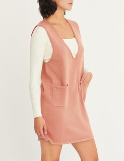 Foto 2 | Foto 2 | Vestido Tipo Suéter Con Cuello En V Cuello En V Punto Rosa Para Mujer - Venta Internacional.