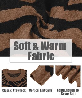 Foto 5 | Foto 5 | Jersey Carcos Talla Grande Para Mujer Marrón Con Estampado De Cebra 2xl - Venta Internacional.