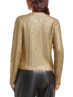 Foto 2 | Foto 2 | Jersey Lifeshe De Punto Metálico Con Cuello Redondo Holgado Para Mujer - Venta Internacional.