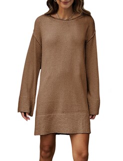 Foto 1 | Foto 1 | Vestido Tipo Suéter Lianlive Casual De Punto De Manga Larga Para Mujer - Venta Internacional.