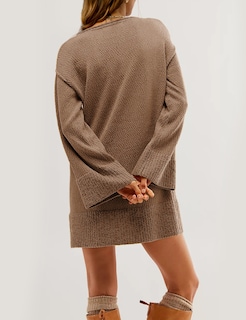 Foto 3 | Foto 3 | Vestido Tipo Suéter Lianlive Casual De Punto De Manga Larga Para Mujer - Venta Internacional.