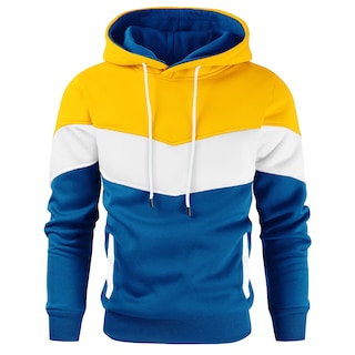Foto 1 | Foto 1 | Sudadera Con Capucha Gesean Para Hombre Raglán En Contraste Manga Larga Color Amarillo Xxl - Venta Internacional.