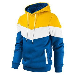 Foto 2 | Foto 2 | Sudadera Con Capucha Gesean Para Hombre Raglán En Contraste Manga Larga Color Amarillo Xxl - Venta Internacional.