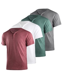 Foto 1 | Foto 1 | Camiseta Liloak Henley De Manga Corta Para Hombre  Paquete De 4 Unidades - Venta Internacional.
