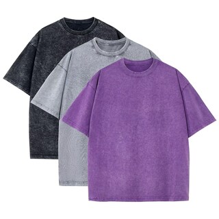 Foto 1 | Foto 1 | Camiseta Bashkkuytrlsy Extragrande Vintage De Algodón Lavado A La Piedra - Venta Internacional.