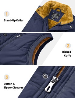 Foto 5 | Foto 5 | Chaleco Dokasin Para Hombre Forro Polar Sherpa Acolchado Aislante De Invierno - Venta Internacional.