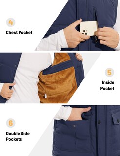 Foto 6 | Foto 6 | Chaleco Dokasin Para Hombre Forro Polar Sherpa Acolchado Aislante De Invierno - Venta Internacional.