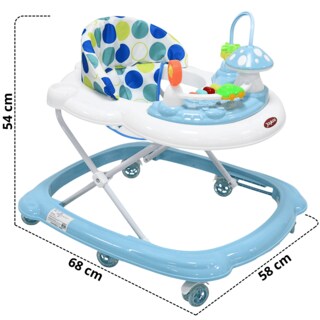 Foto 4 | Foto 4 | Andadera Para Bebé Hongo Musical Juguetes Interactivos Altura Ajustable Ruedas De Goma Apta Desde 6 Meses Y Hasta 12 Kg - Azul