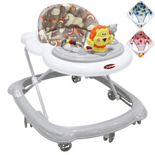 Foto 1 | Foto 1 | Andadera Para Bebé Juguetes León Musical Altura Ajustable Ruedas De Goma Apta Desde 6 Meses Y Hasta 12 Kg - Gris