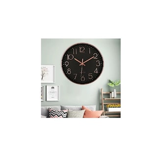 Foto 3 | Foto 3 | Reloj Mural Decorativo De Pared De 30 Cm De Diámetro  Color Negro Silencioso - Venta Internacional.