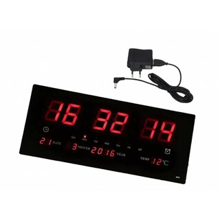 Foto 2 | Foto 2 | Reloj Mural Digital Led Con Alarma De Temperatura De 36 Cm X 15 Cm - Venta Internacional.