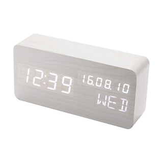 Foto 1 | Foto 1 | Despertador Led Con Calendario Perpetuo Control De Voz Madera - Venta Internacional.