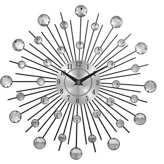 Foto 1 | Foto 1 | Reloj De Pared Creative Crystal Silver Hierro Forjado 50 Cm - Venta Internacional.