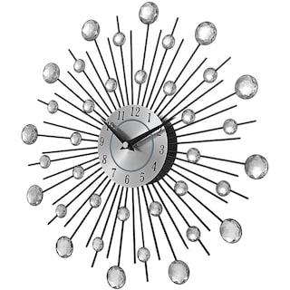Foto 2 | Foto 2 | Reloj De Pared Creative Crystal Silver Hierro Forjado 50 Cm - Venta Internacional.