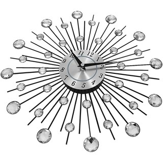 Foto 3 | Foto 3 | Reloj De Pared Creative Crystal Silver Hierro Forjado 50 Cm - Venta Internacional.