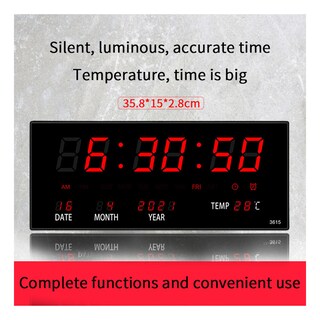 Foto 2 | Foto 2 | Reloj De Pared Led Con Calendario Perpetuo Digital Para Sala De Estar - Venta Internacional.