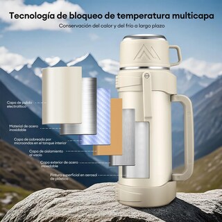 Foto 4 | Foto 4 | ''termo De Acero Inoxidable Doble Para Café Y Agua Botella Blanco ''