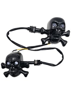 Foto 3 | Foto 3 | Direccional Para Moto Calavera Negro