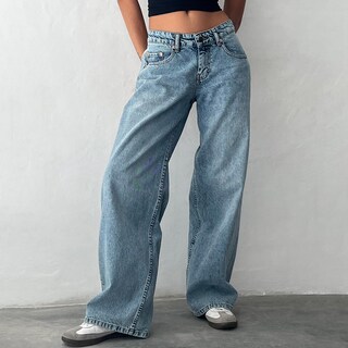 Foto 2 | Foto 2 | Vaqueros Kodaruber Y2k Para Mujer Talle Bajo Holgados Pierna Recta Azules - Venta Internacional.