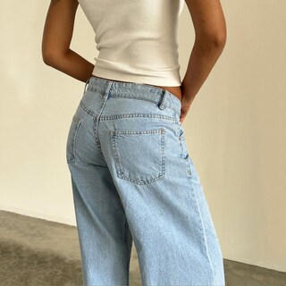 Foto 2 | Foto 2 | Vaqueros Mxiqqpltky De Talle Bajo  Pierna Ancha Y Recta Para Mujer - Venta Internacional.