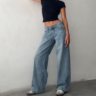 Foto 4 | Foto 4 | Vaqueros Mxiqqpltky De Talle Bajo Pierna Ancha Y Recta Para Mujer - Venta Internacional.
