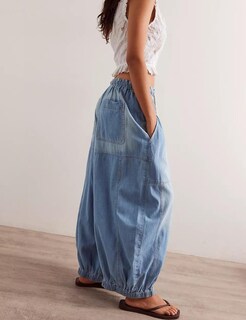 Foto 3 | Foto 3 | Jeans Hooever Para Mujer  Holgados  Pernera Ancha  Estilo Novio  Color Azul Claro  Talla Xs - Venta Internacional.