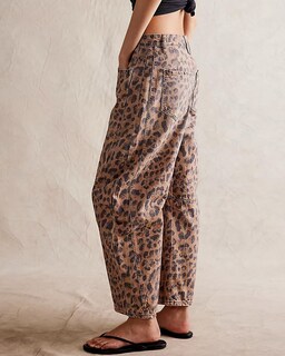 Foto 3 | Foto 3 | Pantalones Holgados Jeans Ezapine Para Mujer  Con Forma De Barril De Leopardo  Pernera Ancha - Venta Internacional.