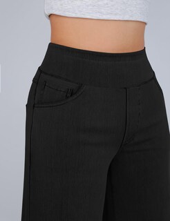Foto 4 | Foto 4 | Jeans De Pierna Ancha Con Sabor Simple Y Cintura Alta Para Mujer Negros Xl - Venta Internacional.