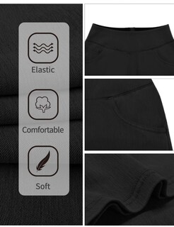 Foto 6 | Foto 6 | Jeans De Pierna Ancha Con Sabor Simple Y Cintura Alta Para Mujer Negros Xl - Venta Internacional.