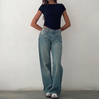 Foto 3 | Foto 3 | Vaqueros Mxiqqpltky De Talle Bajo Pierna Ancha Y Recta Para Mujer - Venta Internacional.