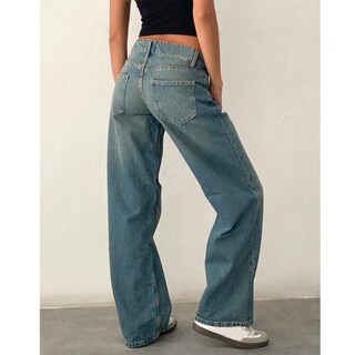 Foto 5 | Foto 5 | Vaqueros Mxiqqpltky De Talle Bajo Pierna Ancha Y Recta Para Mujer - Venta Internacional.