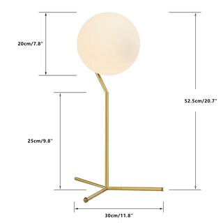 Foto 2 | Foto 2 | Lámpara De Mesa Bokt Modern De 1 Luz Con Forma De Globo De Vidrio Cepillado Metal Dorado - Venta Internacional.