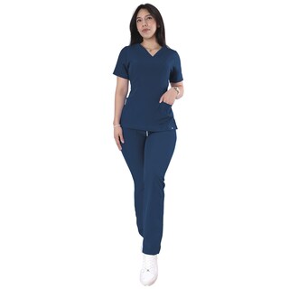 Foto 1 | Foto 1 | Conjunto Quirúrgico Antifluidos Azul Real Para Mujer Corte Recto
