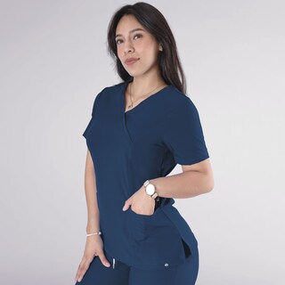Foto 3 | Foto 3 | Conjunto Quirúrgico Antifluidos Azul Real Para Mujer Corte Recto