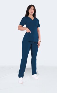 Foto 7 | Foto 7 | Conjunto Quirúrgico Antifluidos Azul Real Para Mujer Corte Recto