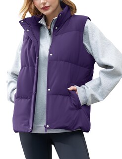 Foto 1 | Foto 1 | Chaleco Acolchado Yucolen Plumón Morado 85% Plumas De Pato Mujer 2024 - Venta Internacional.