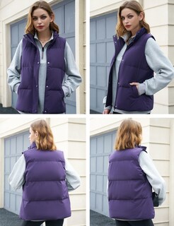 Foto 3 | Foto 3 | Chaleco Acolchado Yucolen Plumón Morado 85% Plumas De Pato Mujer 2024 - Venta Internacional.